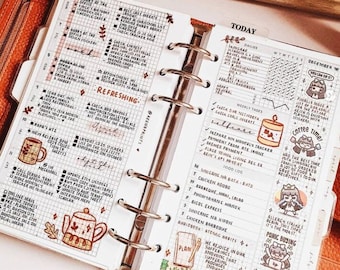 PP028 | Hobonichi Weeks V2 inspirierte Woche auf 2 Seiten für persönliche Ringe Printable Planner