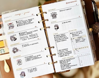 PP066 | Week on 2 Pages for Personal Rings Printable Planner