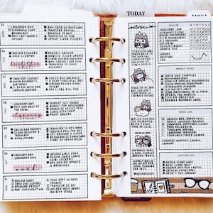 PP010 Hobonichi Weeks inspired Week on 2 Pages for Personal Rings Printable Planner image 2