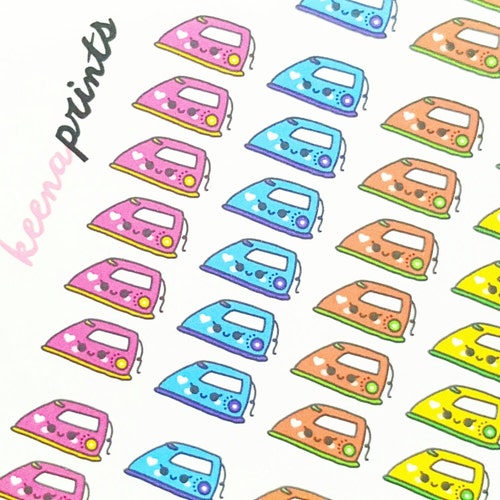 A055 | IRON CLOTHES Ches     Stickers - Daily Planner Stickers, Diary Stickers, Journal Stickers, Scrapbook stickers