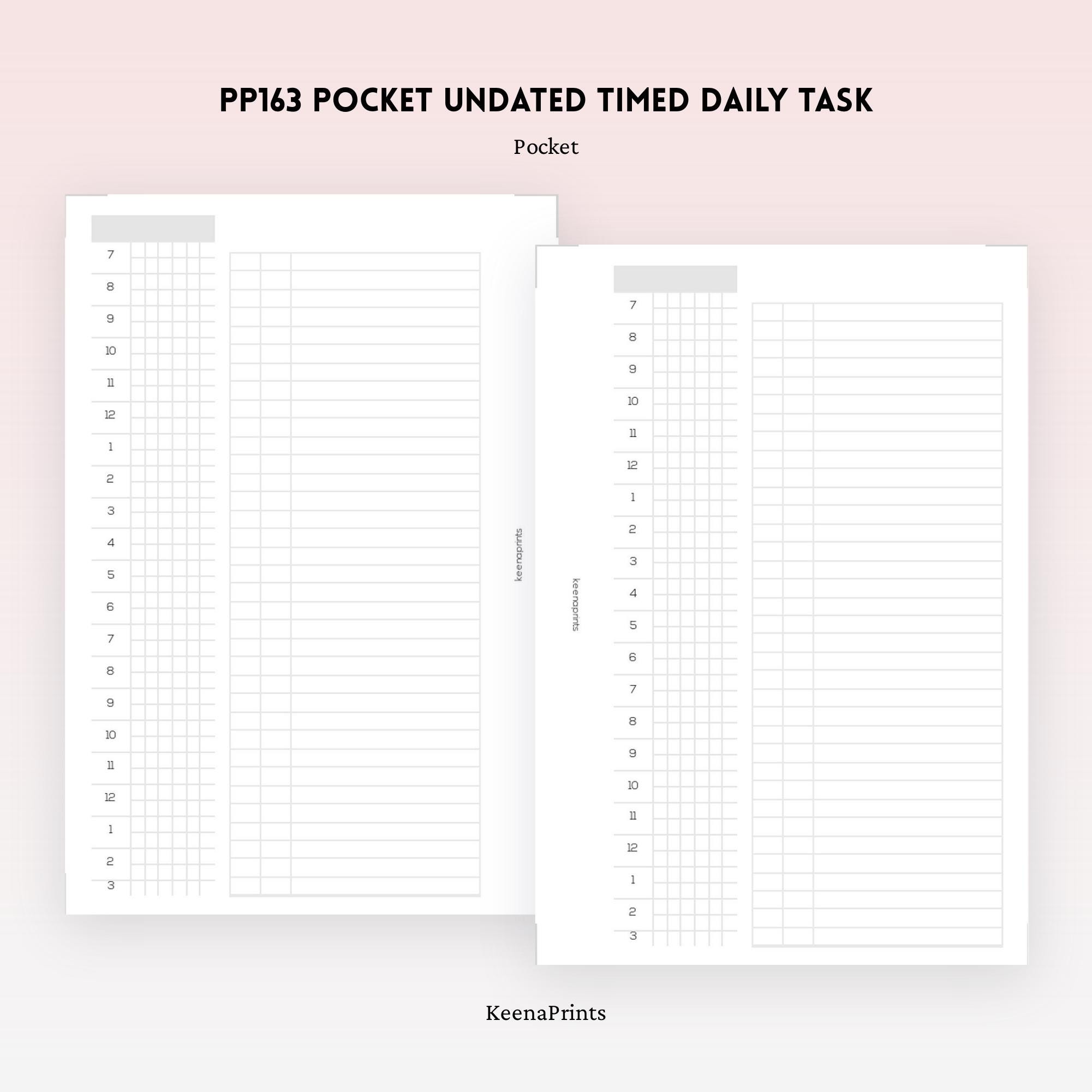 Timed Task With PP163 | Timed Daily and Undated Task Schedule for Pocket Rings ...