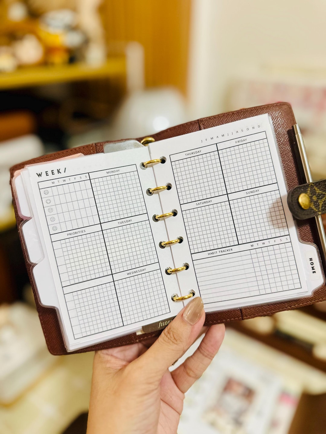 PP033 | Weekly Mood Tracker Printable – Pocket Rings Planner Insert ...
