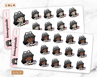 Studying stickers - planner stickers, agenda stickers, calendar stickers, diary stickers journal stickers LOLA L952 LILY L953