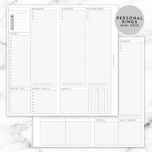 Weekly Foldout for Personal Rings Printable Planner - Etsy