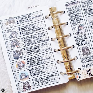 Pocket - PP010 | Hobonichi Weeks inspired weekly Planner Printable - pocket rings