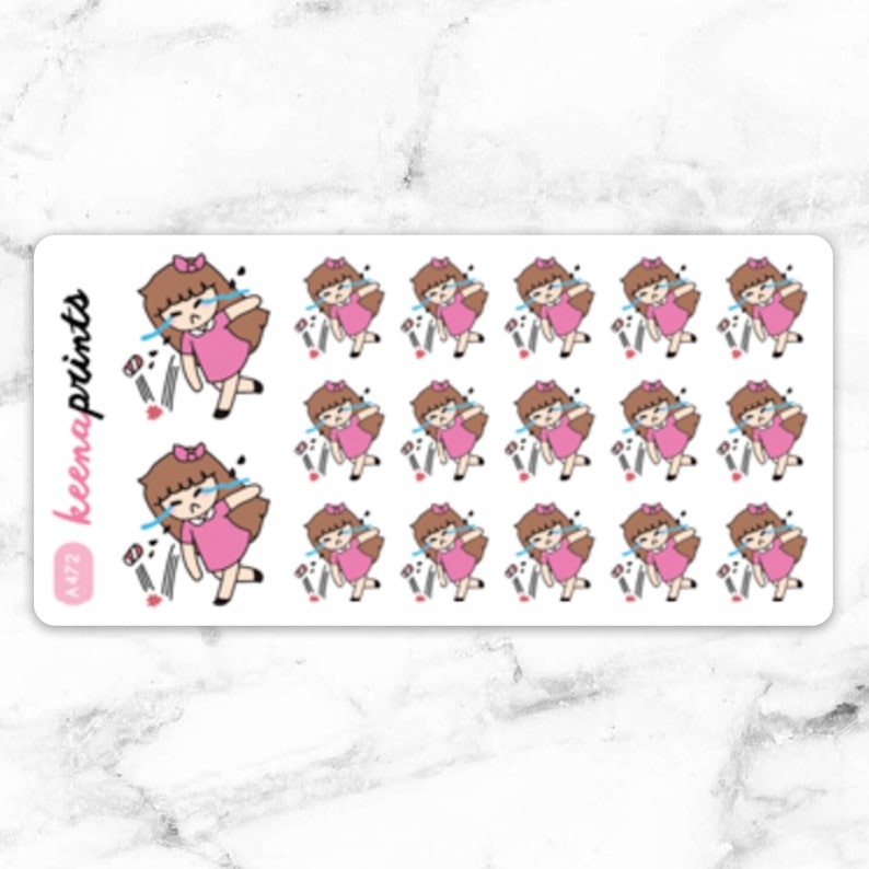 A472 | DISAPPOINTED Keenachi Repositionable stickers Perfect for Erin Condren Life Planner, Filofax, Plum Paper & scrapbooking 