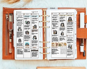 PP020 | Vertical weekly Planner Printable - personal rings