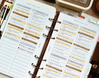PP181 | Gratitude List for Personal Rings Printable Planner