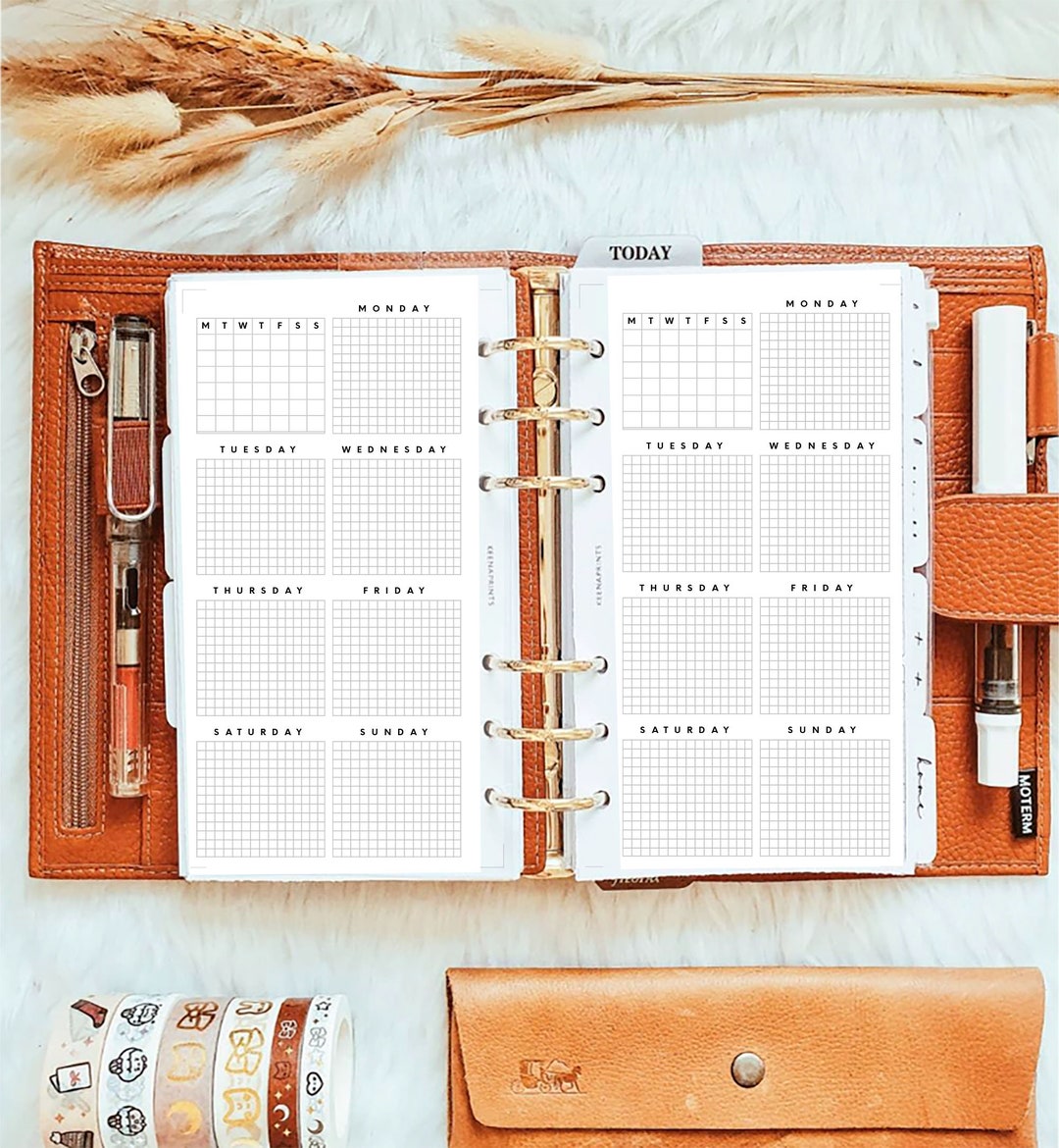 PP079 | Weekly One Page for Personal Rings Printable Planner - Etsy