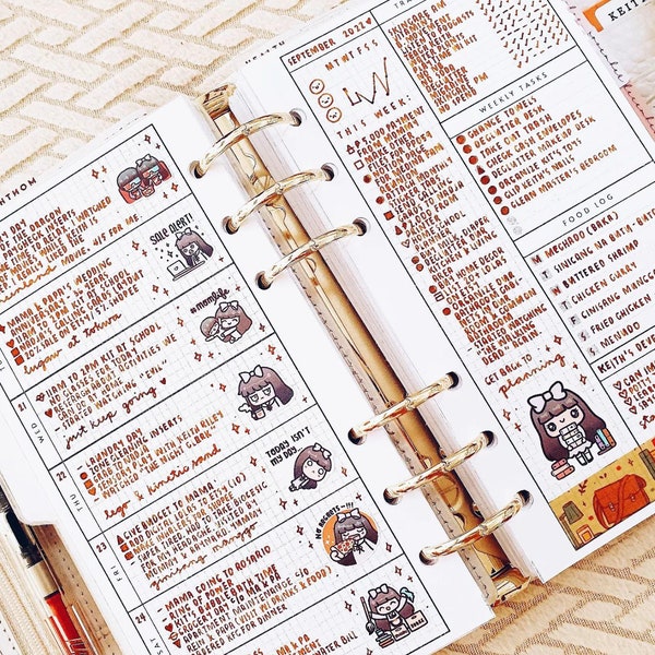 PP059 | Hobonichi Weeks inspired Week on 2 Pages for Personal Rings Printable Planner V3