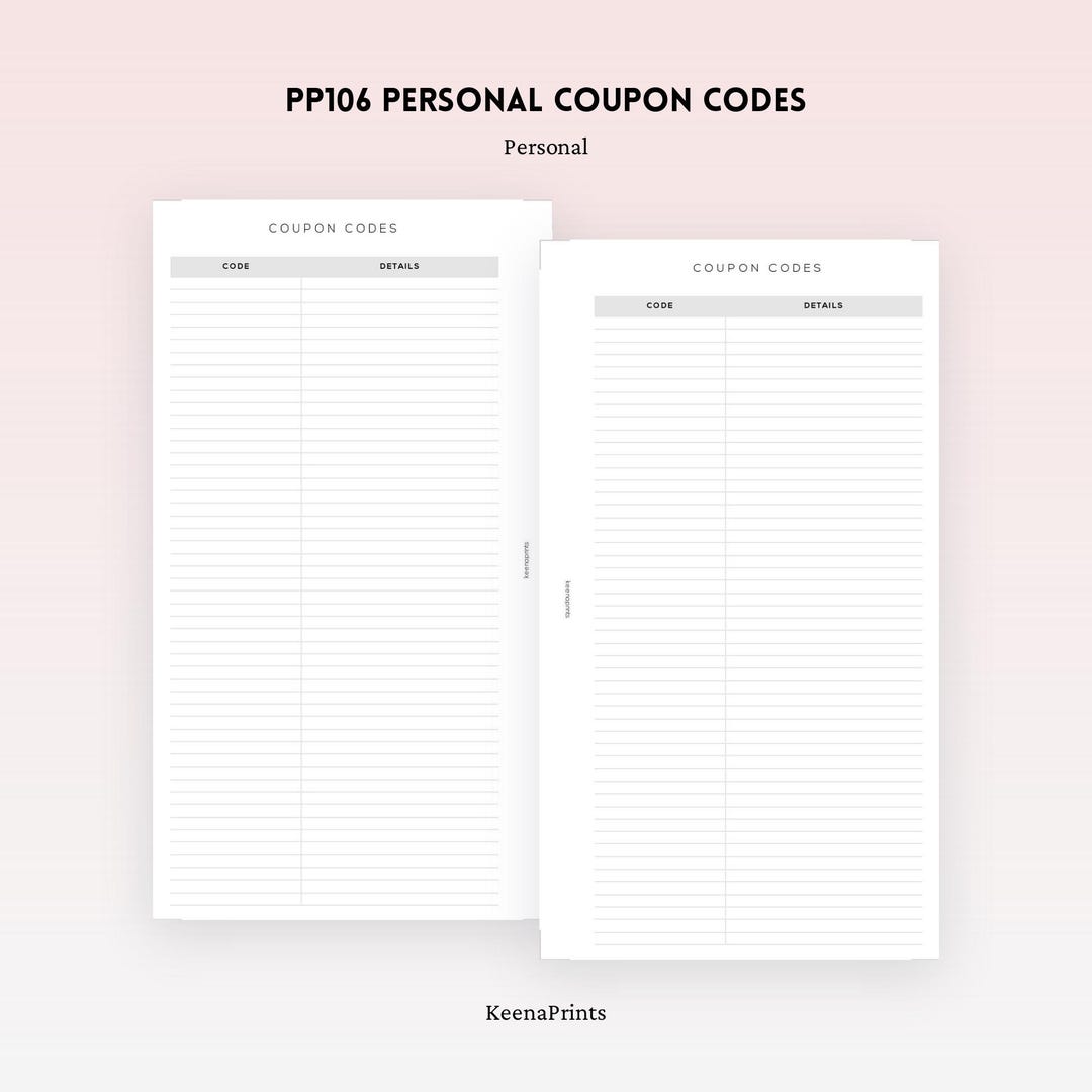 Positive Planner Discount Code PP106 | Coupon Codes List and Tracker Planner Printable - Personal ...