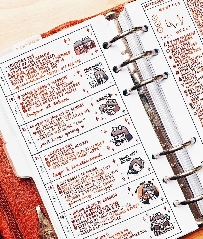 PP059 | Hobonichi Weeks Inspired Week on 2 Pages Printable Insert for ...