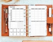 PP051 | Family Planner and Scheduler Printable – Personal Rings Planner Insert | Family Organization Planner | Digital Download