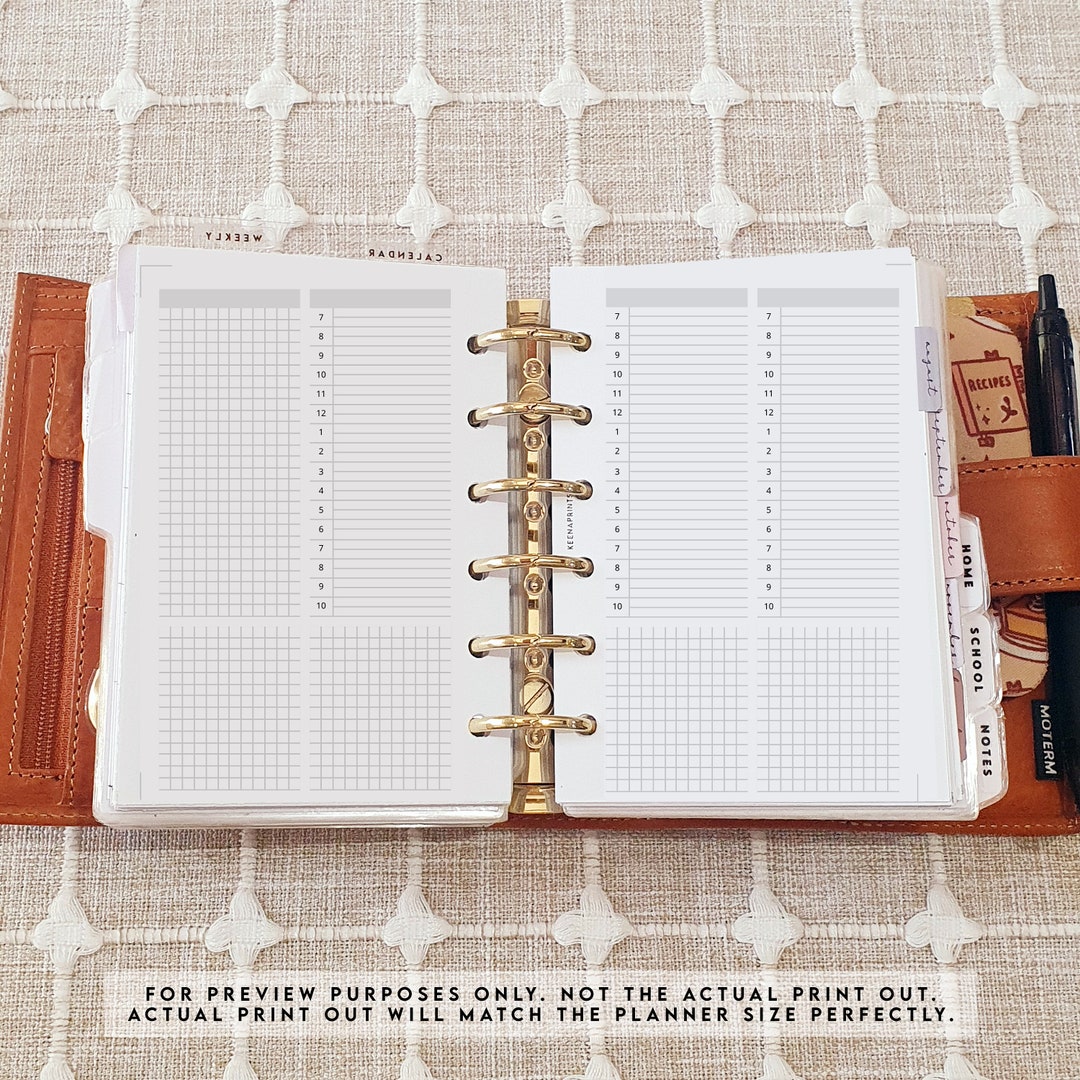 Pocket - PP048 | Week on 4 Pages Weekly Planner Printable - Pocket ...