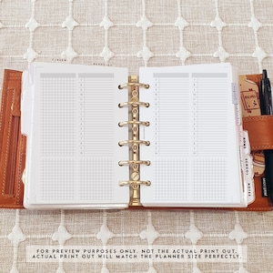 Pocket - PP048 | Week on 4 pages weekly Planner Printable - pocket rings