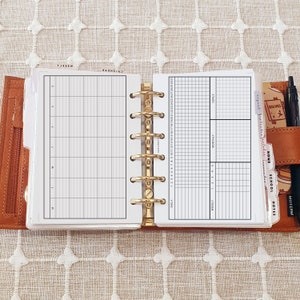 Pocket - PP030 | Monthly, Weekly and Daily Tracker for Pocket Rings Printable Planner