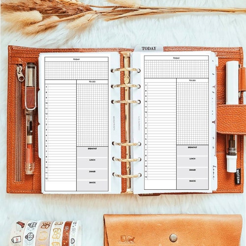 Daily Planner Personal Printable Inserts 24hours Schedule - Etsy