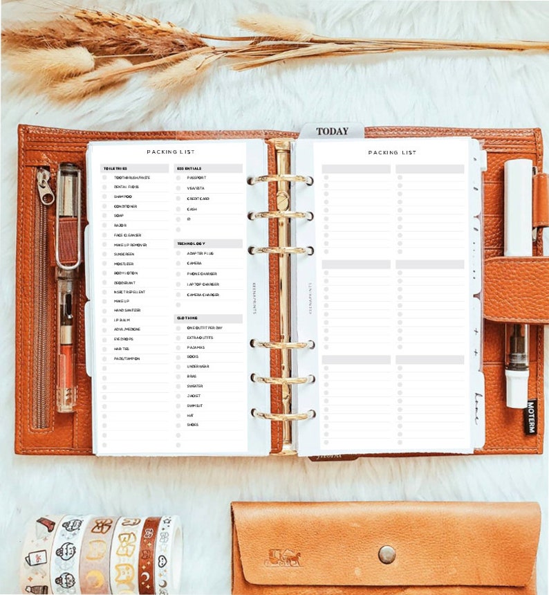 PP093 | Packing Checklist for Personal Rings Printable Planner - Etsy