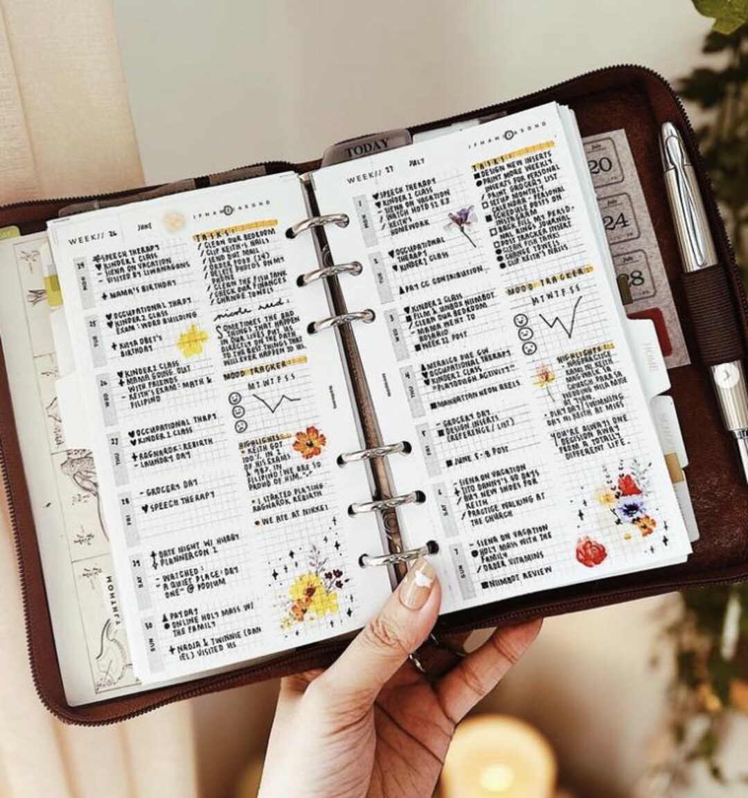 PP164 | Week on 1 Page for Personal Rings Printable Planner - Etsy