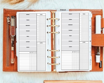 PP019 | Week on 1 page for Personal Rings Printable Planner