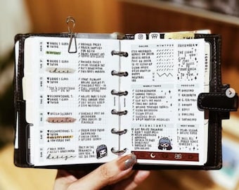 PP112 | Hobonichi Week on 2 pages Planner Printable - pocket rings