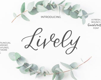 Lively Script Font Extended License - Handwritten Calligraphy Font - Multilingual Support