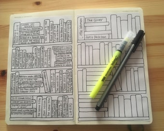 Printable full page PopSugar Reading Challenge 2018 bookshelf | Etsy