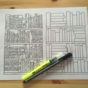 Printable full page PopSugar Reading Challenge 2019 bookshelf book tracker