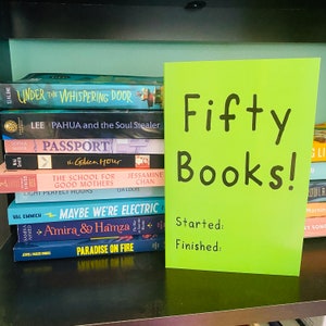 Fifty Books Journal (as seen on TikTok)-Book review-Book Journal-Reading Journal-Book tracker-Reading log-Bookworm gift-book review notebook
