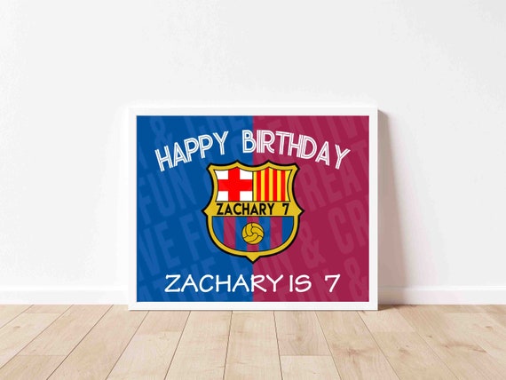 Barcelona Messi Inspired Birthday Poster Etsy