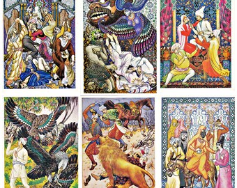 Scrapbook and Planner Kit Number 2409 Tales From The Arabian Nights Vintage Folk Lore of the Middle East Collage