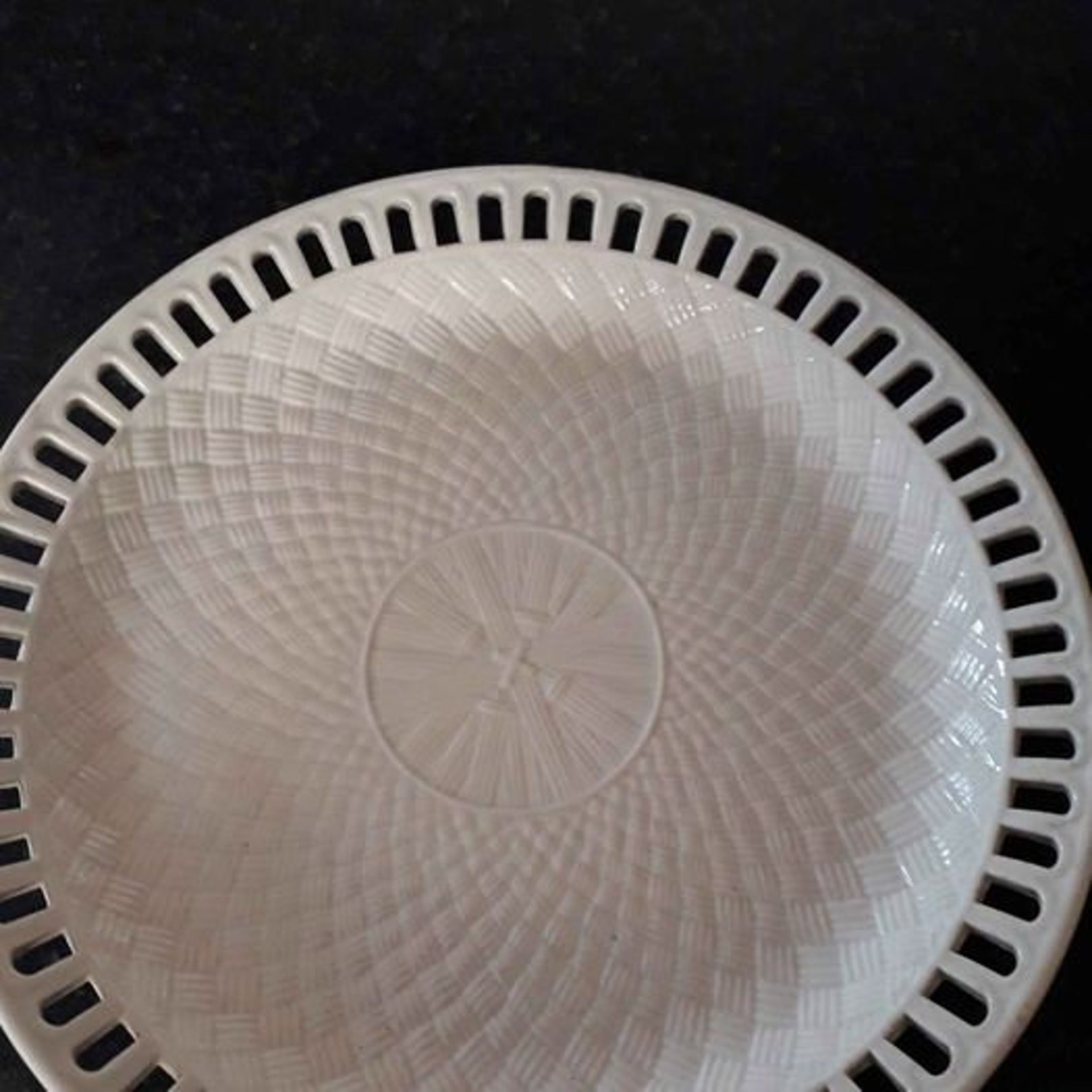 Antique wedgewood basket weave plate circa 1860 Etsy