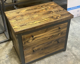 Custom 2-Drawer Lateral File Cabinet for Home Office in wood and steel