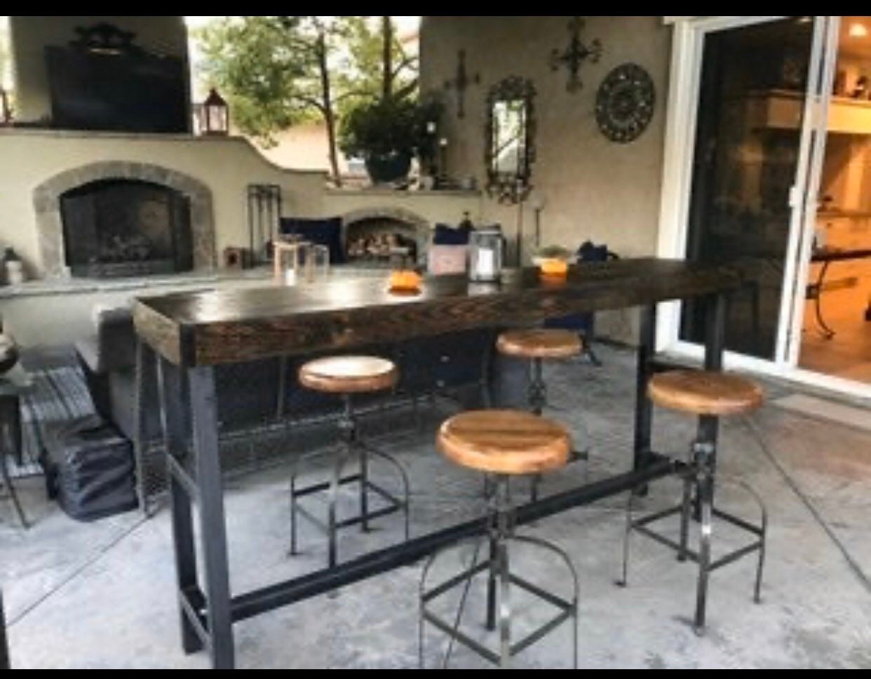 Free Standing Bar Height Rustic Farmhouse Industrial Bar Top Free free-standing-bar-height-rustic-farmhouse-industrial-bar-top-free