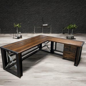 Industrial steel H beam turnbuckle desk ( free shipping)