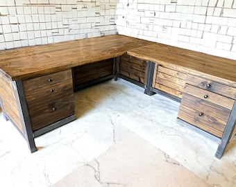 Custom Modern Executive Wood Surround Desk