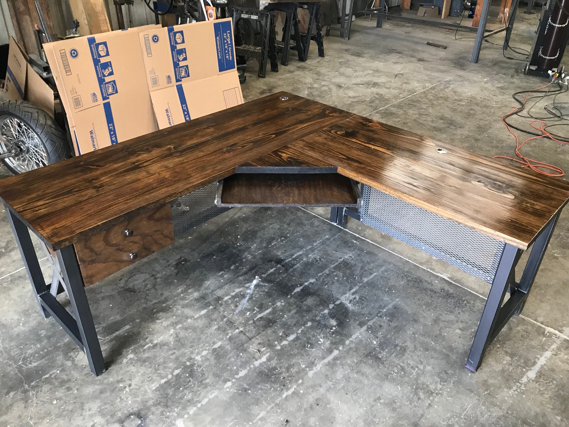Industrial Rustic Executive Desk (Free shipping)