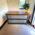 Rustic Industrial Steel Filing Cabinet: 2-Drawer Lateral Office Storage