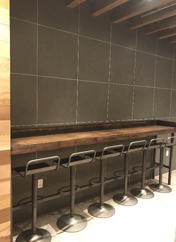 Free standing bar height rustic Farmhouse industrial bar top (Free