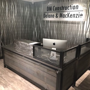 rustic industrial Reception Desk (Free Shipping)