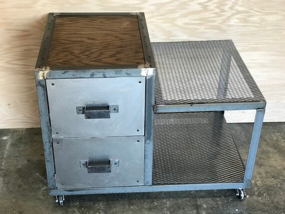 Industrial Steel File Cabinet Free Shipping Etsy