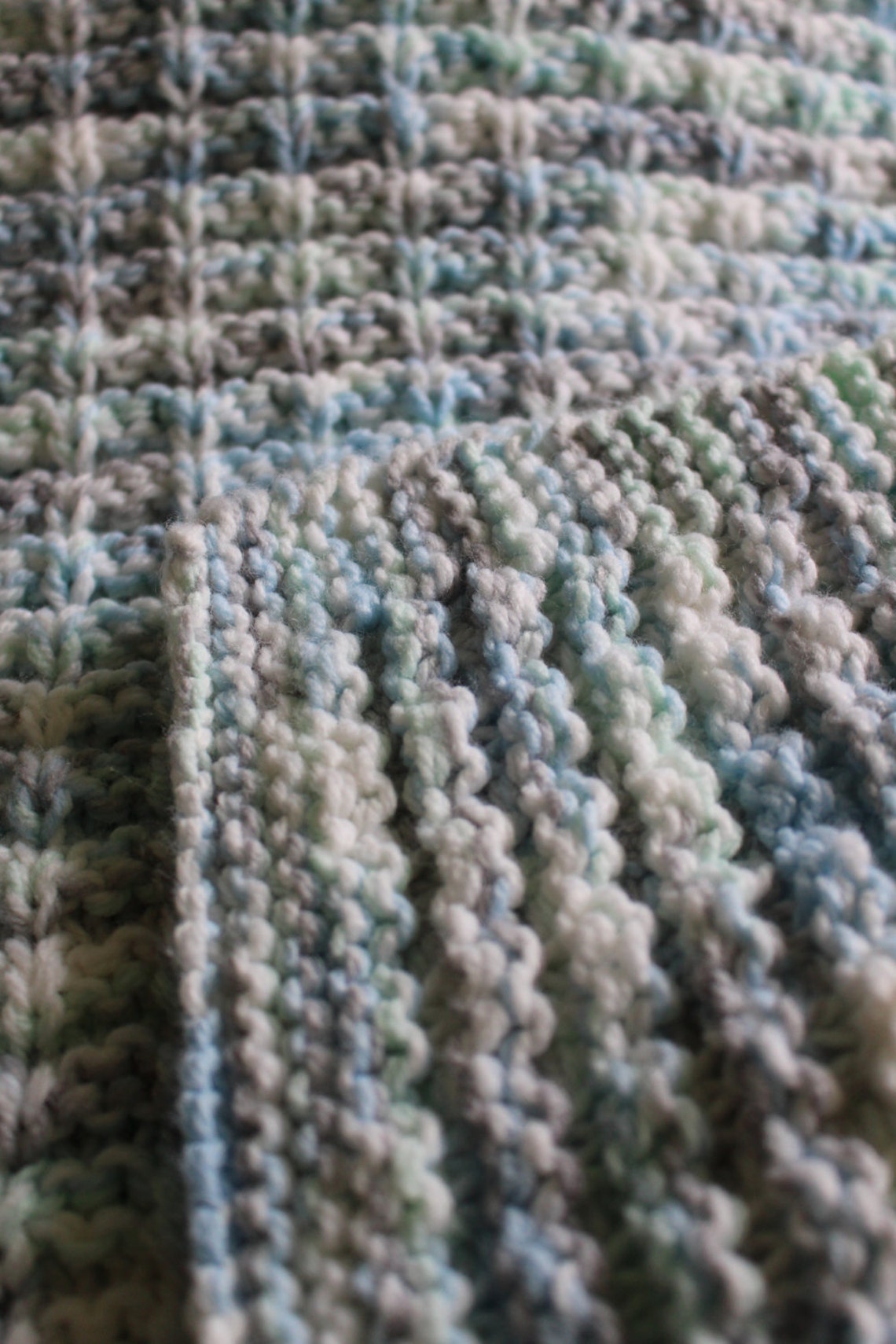 Hand Knit Baby Blanket Etsy