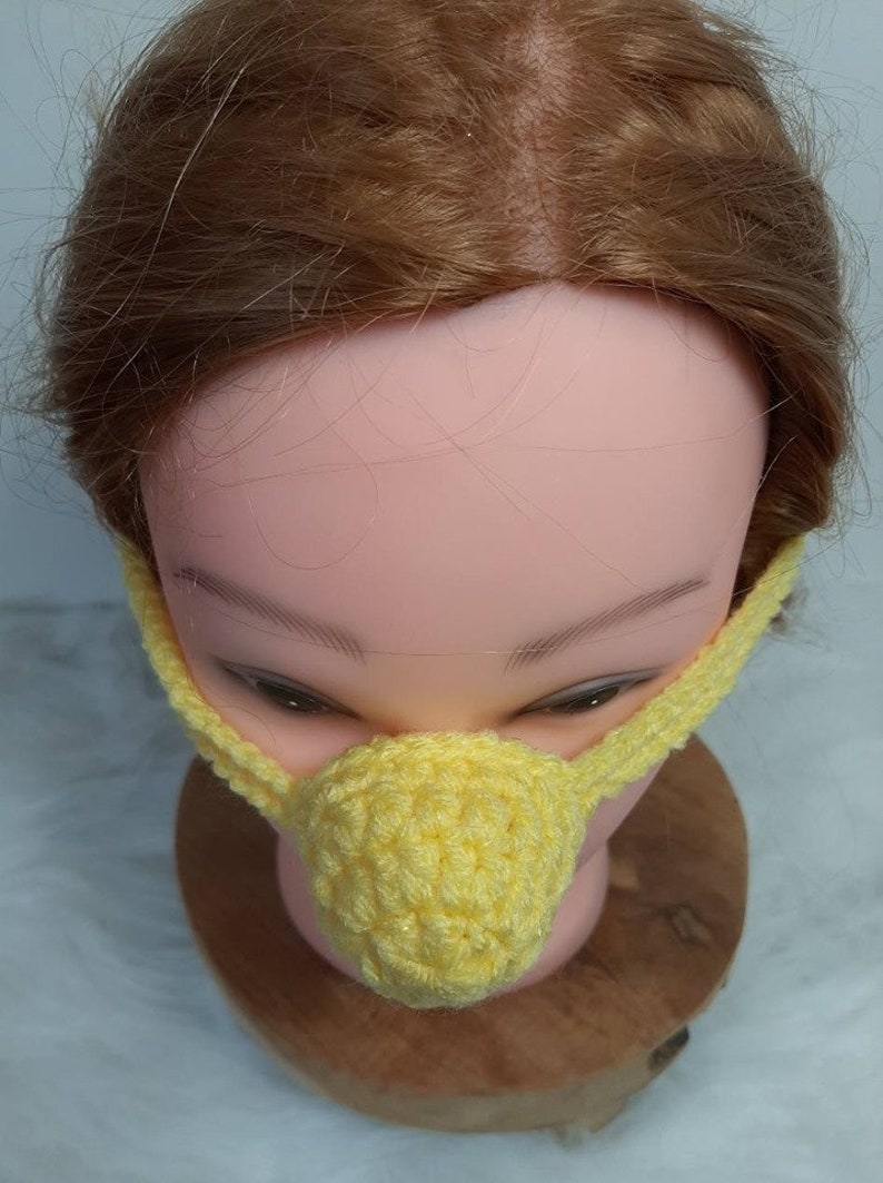 party gadget crochet yellow nose warmer christmas gift nose cover,gift nosewarmer nose snood mitten soft nose heather READY TO SHIP