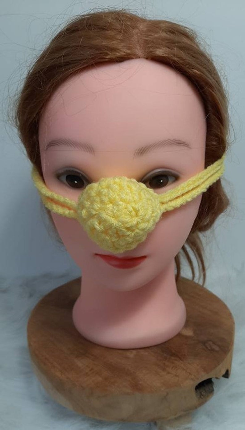 party gadget crochet yellow nose warmer christmas gift nose cover,gift nosewarmer nose snood mitten soft nose heather READY TO SHIP