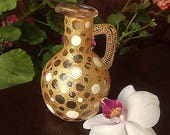 Small glass decanter gold decanter glass pitcher water pitcher decorative jar small pitcher cute jars liquor decanter decorative pitcher