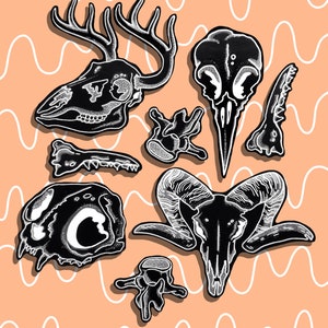 Bone Collection Stickies sticker pack original, black or pastel image 2