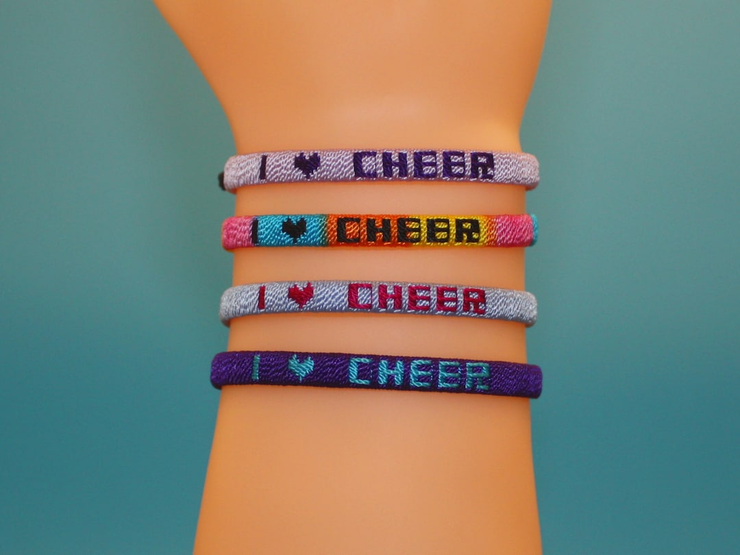 Handwoven Friendship Bracelets CHEER Expressions for Wrist or