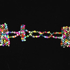 MULTICOLOR NECKLACE, Hand Beaded, 24" With 12 Strands of Vibrant Colorful Czech Beads, Natural Stones, bild 6