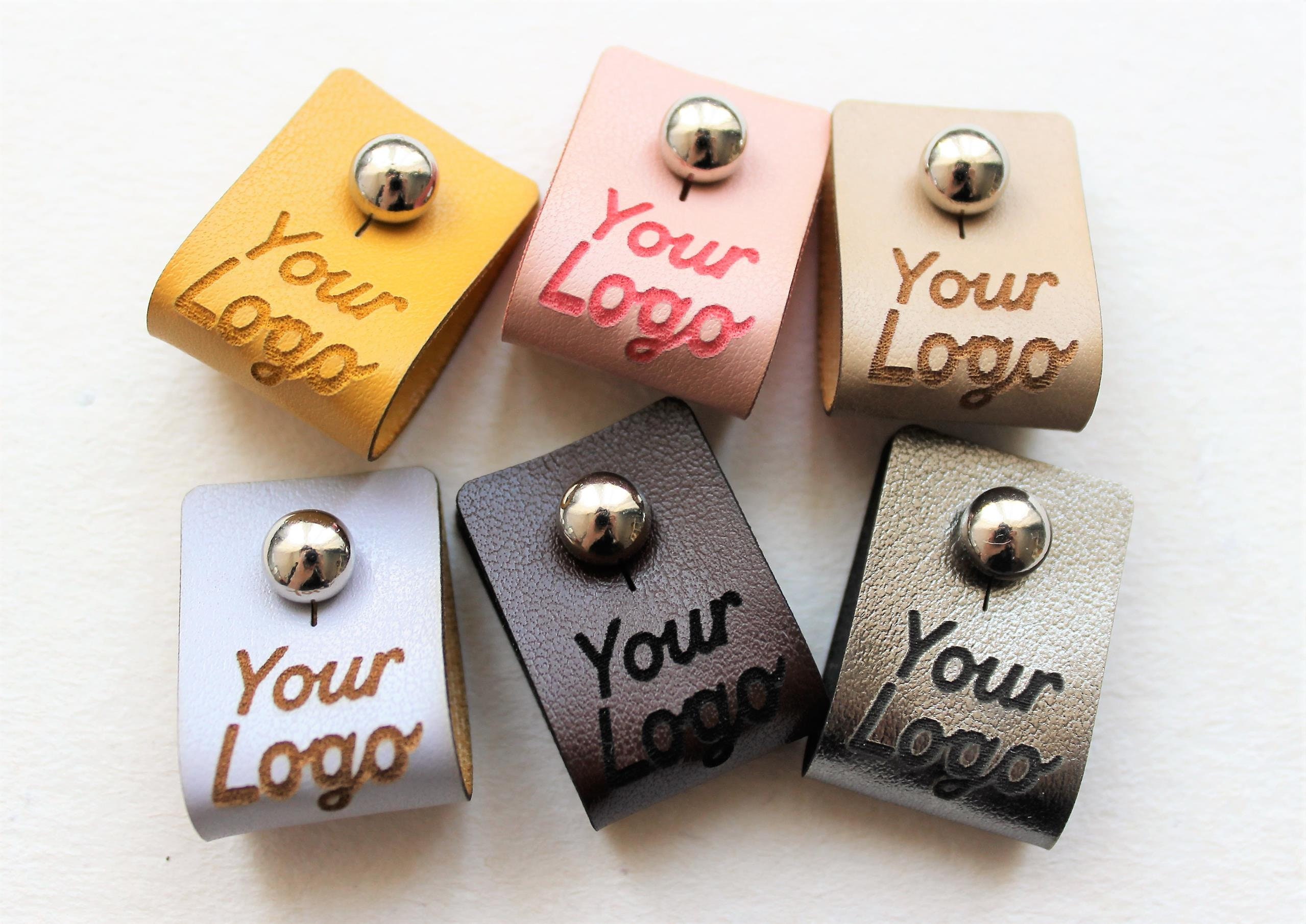35x PREMIUM PU Leather Tags With Metal Rivet. Personalized Etsy UK