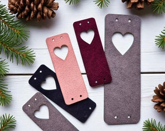 Tags for Handmade Goods, Velvet Labels with Rivets, Easy-to-Sew & Long-Lasting, labels for crocheters and knitters, labels for garments